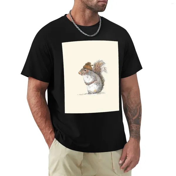 Polos pour hommes écureuil avec un chapeau de gland T-Shirt à manches courtes T-shirts homme T-shirts personnalisés Pack pour hommes