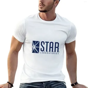 Polo's voor heren Star Labs Logo T-shirt Esthetische kleding Zwart T-shirts voor heren Grafisch