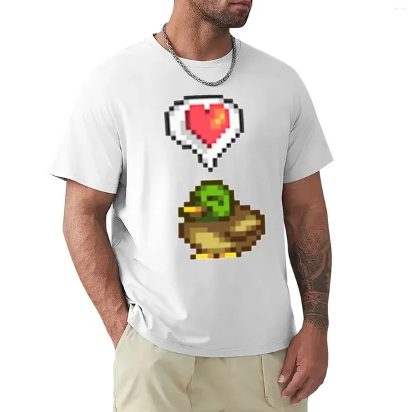 Polos para hombre, camiseta Stardew Valley Happy Duck, camisetas con estampado de animales para niños, camisetas grandes y altas de gran tamaño para hombres