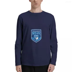 Polos pour hommes État d'origine NSW Blues Logo T-shirts à manches longues Anime T-shirt drôle T-shirt vêtements vintage mode coréenne hommes entraînement