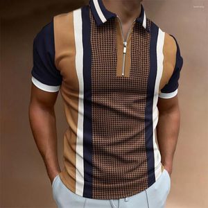 Polos pour hommes T-shirt de rue été 3D imprimé Polo vêtements à manches courtes XS-8XL haute qualité revers fermeture éclair décontracté