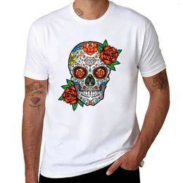 Polos pour hommes Sugar Skull Dia De Los Muertos T-Shirt poids lourd t-shirts graphiques