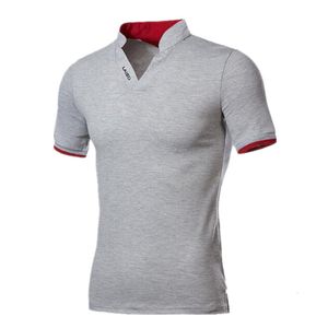 Polos pour hommes été arrivée col montant Polo hommes à manches courtes décontracté Slim Fit hommes Polo Homme coton hommes Polos goutte 230525