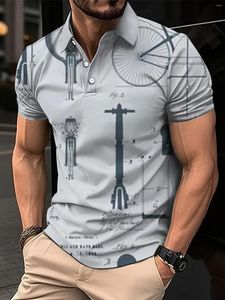 Polos pour hommes Summer Fashion Fashion Polo Tendage T-shirt Loose T-shirt Personnalisé 3D PRINT STREET HOMM