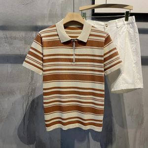 Polos pour hommes Casual Slim Slim à manches courtes à manches