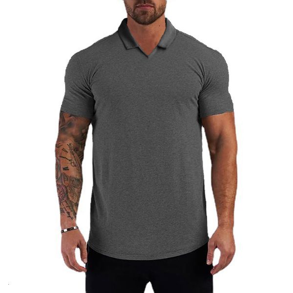 Polos pour hommes Polo Coton Sports Polo Hommes Fashion Tops décontractés Tees Mentes Body Bodybuilding Fitness Polo Homme Camisa 230719