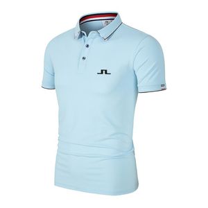 Polos pour hommes Marque de mode d'été Chemise de golf pour hommes Chemise à manches courtes en coton High Street Confortable Respirant Business Casual Wear Homme TopsMen's