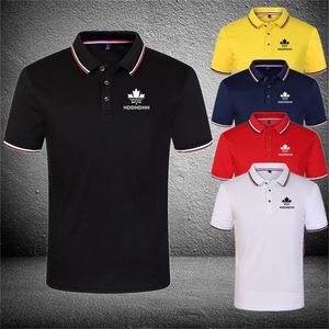 Polos pour hommes Polo d'été de haute qualité T-shirt à manches courtes pour hommes Slim Revers Solid Color Top Business Shirt 220906