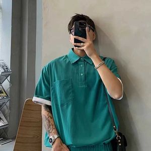Heren Polo's Zomer Ice Hockey Jersey High-end T-shirt Solid Color Korte mouwen Ongemarkeerde Casual Business Dunne Mens Clothing Nieuw Q240508