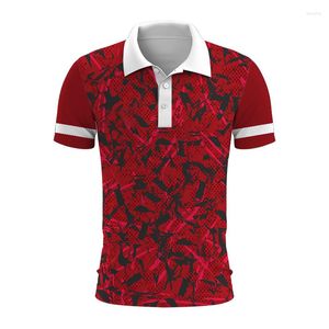 Polos pour hommes Summer Hommes 3D Polos imprimés Col Turndown Tennis Tshirt Tee Femme Sportif Top Unisexe Mode Streetwear