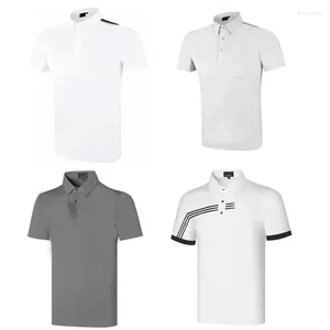 Polos d'été pour hommes Vêtements à manches courtes T-shirt 3 couleurs sports extérieurs Polo décontracté
