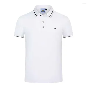 Polos pour hommes Polo Men Polo à manches courtes à manches courtes respirantes Solide Harmont Soft Slim Fit Small Collar Blaine Shirts