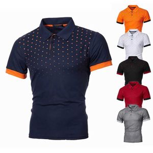 Heren PoloS Zomer Heren Solid Color Polo Shirt Heren Slim Fit T-Shirt Polo Fashion Breathable korte mouw top Z240529