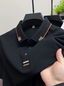 Polos pour hommes été coton mercerisé polo à manches courtes haut de gamme mode affaires t-shirt décontracté confortable respirant cool haut