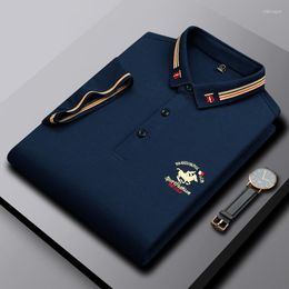 Polos pour hommes été Original de haute qualité pour hommes revers haut coton broderie T-shirt sur mesure débardeurs six couleurshommes hommeshommes