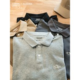 Heren PoloS Summer Oversize Polo Shirts Men Breathable Sorona 240G Pique Fabric Plus Size Mountain Embroidery Tops 230225