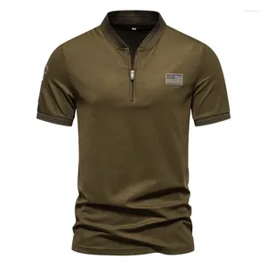 Herenpolo's Zomerpoloshirt T-shirt Combat Uniform Normale stijl Korte mouwen Solid Top Tee