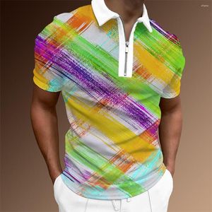 Polos pour hommes Polos d'été T-shirt vintage original T-shirt de mode Survêtement de haute qualité imprimé 3D Casual Tops respirants colorés