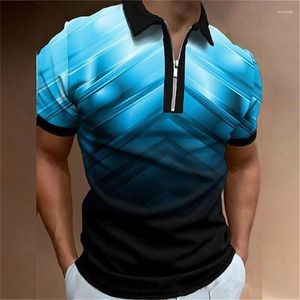Polos de polos d'été masculin T-shirt vintage T-shirt Tracksuit de haute qualité 3D Tops respirants colorés décontractés imprimés