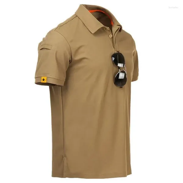 Polos pour hommes Polo à manches courtes Summer T-shirt militaire T-shirt Men rapide Dry Outdoor Army Special Forces Physical Fitness Clothing