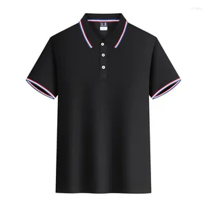 Polos pour hommes T-shirt à manches courtes d'été Noir Bleu Polo Shirt Top Ins Style Chemises lâches pour hommes