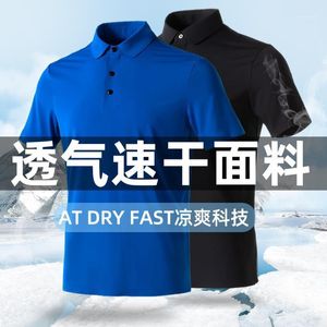 Herenpolo's zomer dunne Koreaanse high-end stof vochtabsorptie, transpiratie, luchtdoorlatendheid en sneldroging revers T-shirt