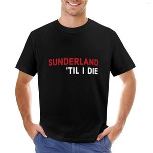 Polos pour hommes Sunderland Till I Die | T-shirt Fan SAFC T-shirt noir à séchage rapide à manches courtes pour hommes Chemises graphiques