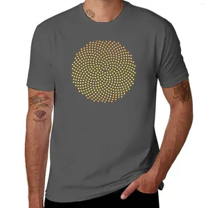Polos pour hommes Graine de tournesol Fibonacci Spiral Golden Ratio Mathématiques Géométrie T-shirt Vêtements d'été Hommes Chemise d'entraînement