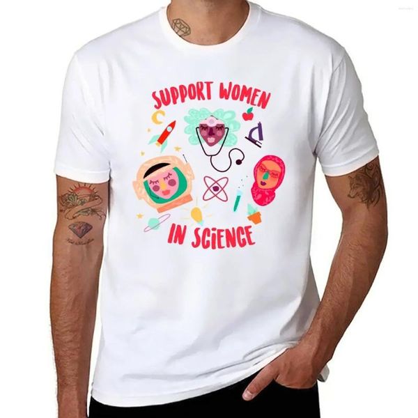 Polos pour hommes soutiennent les femmes dans la science T-Shirt surdimensionnés t-shirts unis pour hommes