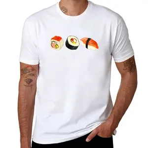 Polos pour hommes motif Sushi-T-Shirt Orange graphiques hauts d'été T-Shirt à manches courtes pour hommes