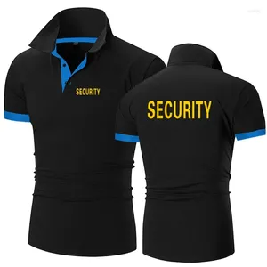 Men's Polos Swat Security 2024 hommes Mode Summer Fashion Business Business Bouton Polo Polo Tops Slim Fit Slim Fit