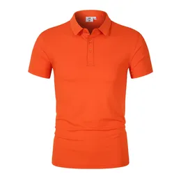 Polos para hombre, camiseta de manga corta, moda de verano, camisa Polo ajustada de alta calidad, Polo de Color sólido, deportes de negocios informales