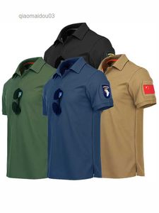 Heren PoloS Tactisch militair T-shirt Outdoor Ademend Army Combat T-shirt Snel droge jachtkamperen Wandel Vissen Rapel Polos T-shirt Topsl2404