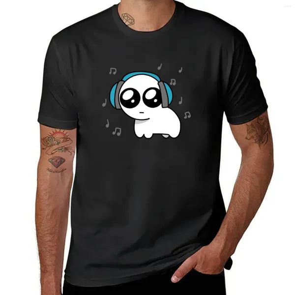 Criatura de autismo de polos para hombres con auriculares camiseta aduanera pesos pesados camisetas gráficas