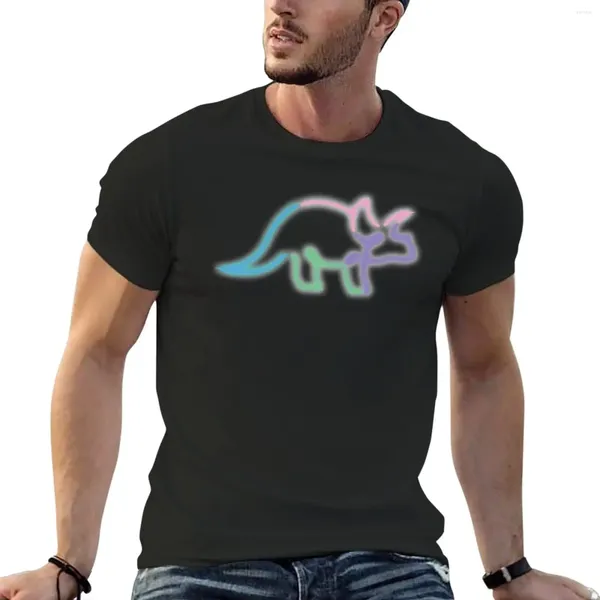 Polos para hombre The Try Guys Triceratops - Camiseta con efecto brillante Tops Funnys Ropa de verano Camisetas