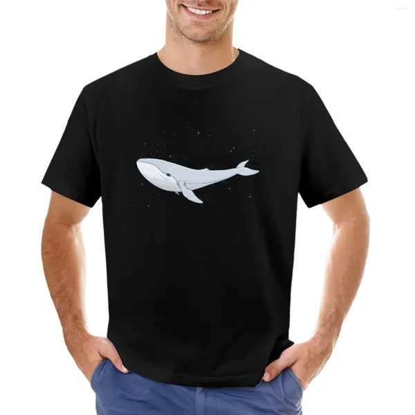 Polos para hombre, camiseta The Whale In Night, camiseta negra, camisetas gráficas para hombres