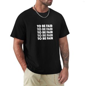 Polos pour hommes To Be Fair Letterkenny T-Shirt Noir T-shirts pour un garçon à manches longues pour hommes