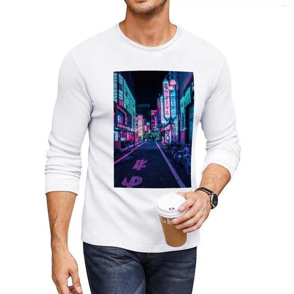 Polos para hombre Tokyo - A Neon Wonderland, Camiseta larga, camisetas de talla grande, ropa estética, camisa para hombre