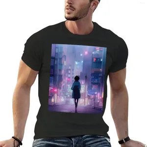 Heren Polos Tokyo Nights Artwork T-shirt voor een Boy Oversization Tops Mens T-shirt