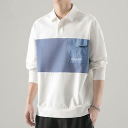 Polos pour hommes Top Baggy Sweatshirts T-shirt pour homme col rond Polo vêtements Designer Emo F hiver Tee coréen automne avec
