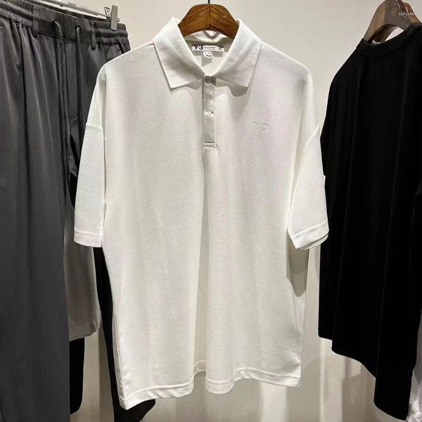 Polos pour hommes Top qualité High Street Y3 Polo T-shirts occasionnels T-shirt surdimensionné Y2k Streetwear T-shirts Vêtements pour femmes Vêtements