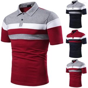 Polos pour hommes Top Qualité Hommes Chemise À Manches Courtes Mâle Coton Blouse Rayure Tissu Tops Plus Taille Casual Slim Homme