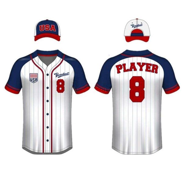 Polos masculinos de alta calidad Nuevo diseño sublimado de camiseta de béisbol camisa personalizada impresión digital unisex ropa deportiva vintage de béisbol