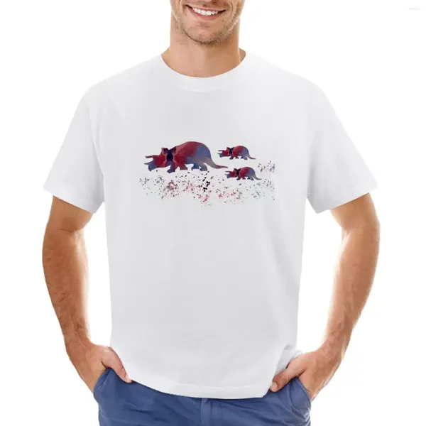 Triceratops de polos masculins avec bébés t-shirts à séchage à séchage