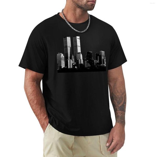 Polos para hombre, camiseta de las Torres Gemelas, camiseta para hombre, camisetas de verano de Anime, ropa para hombre