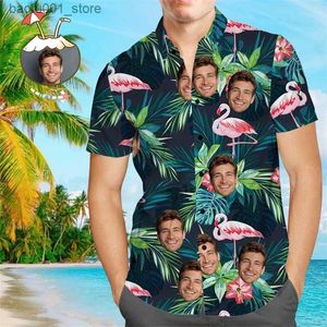Heren Polos unisex Hawaiiaans shirt Custom Fun 3d Diy Gedrukte button up shirt kort/lange mouwen Hawaiiaans shirt top Europese maat 6xl Q240530