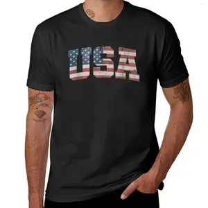 Polos pour hommes Drapeau américain Patriotique 4 juillet Amérique T-shirt surdimensionné Garçons T-shirts Vêtements pour hommes