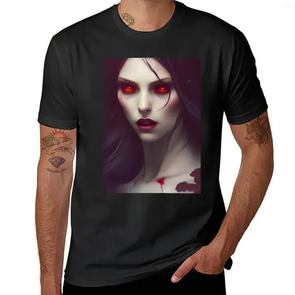 Polos Vampire Vampire Rouges Red Sturing Dark Beautiful Oeuf T-shirt Kawaii Vêtements plus tailles pour un garçon pour hommes