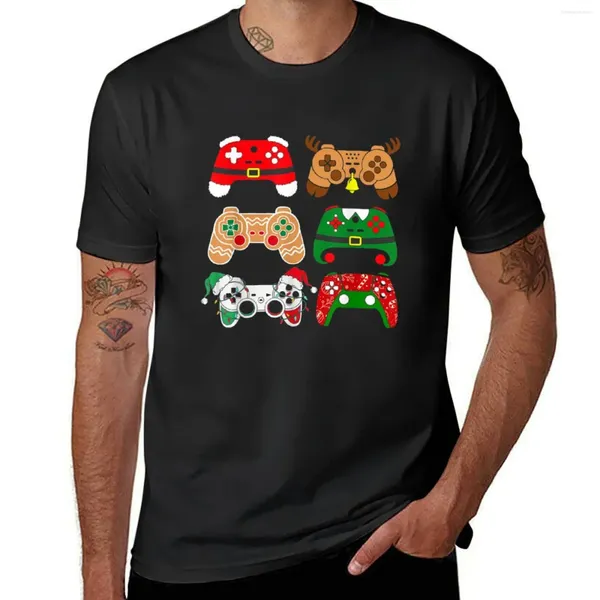 Contrôleur de jeu vidéo de polos masculin Christmas Santa Hat Gamer Boys Kids T-shirt T-shirts de sueur à séchage rapide pour hommes