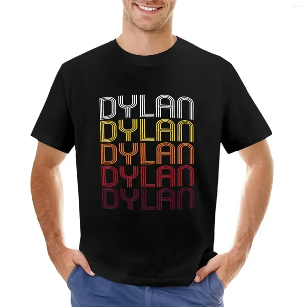 Polos masculine vintage Dylan's Gift Nom rétro motmark motif style musique hommes t-shirts t-shirts blancs funnys